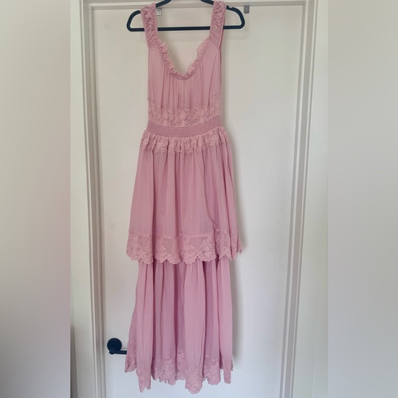 Free People Pink Lace Trim Maxi Dress - Picture 7 of 11